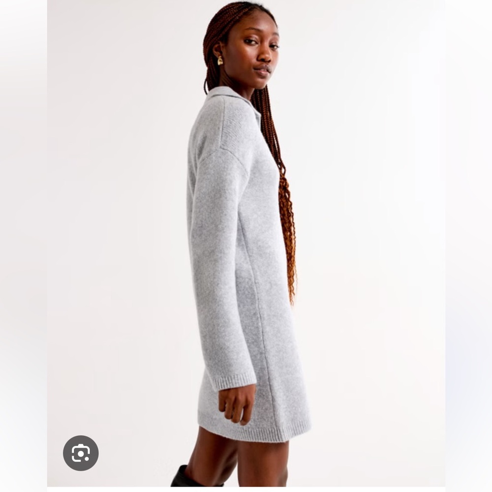 Abercrombie Women's Long-Sleeve Collared Mini Sweater Dress XS